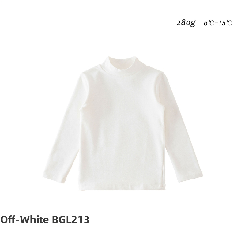 Detské základné tričko s dlhým rukávom, korejský štýl, 95% bavlna, brusená mäkká úprava, bez kapucne, jednobarevný vzor, na zimu jar jeseň