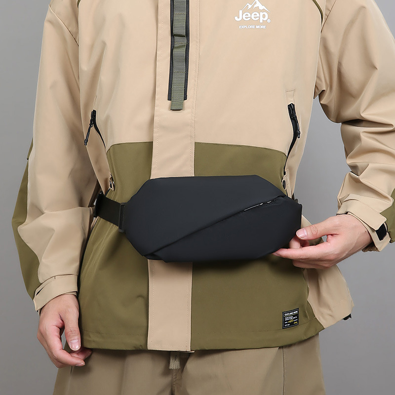 Meeste rinna- ja talje kott, linnaliku minimalistliku stiiliga PU, hingav ja kulumiskindel, polüestri vooder, igapäevaseks kasutamiseks