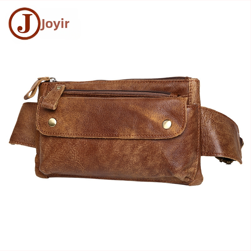 Vyrinė juosmens rankinė iš natūralios odos – Miesto paprastumas, Aukščiausio sluoksnio karvės odos, Krūvio sumažinimas, Pamušalas iš poliesterio ir medvilnės