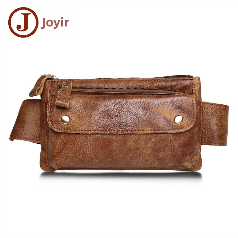 Vyrinė juosmens rankinė iš natūralios odos – Miesto paprastumas, Aukščiausio sluoksnio karvės odos, Krūvio sumažinimas, Pamušalas iš poliesterio ir medvilnės