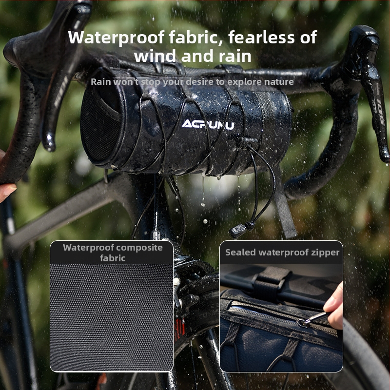 ACRUNU Predný rámový vak na bicykel, 2L, nepremokavý, 900D nylon, 150 g, pre horské a cestné bicykle