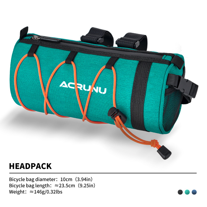 ACRUNU Predný rámový vak na bicykel, 2L, nepremokavý, 900D nylon, 150 g, pre horské a cestné bicykle