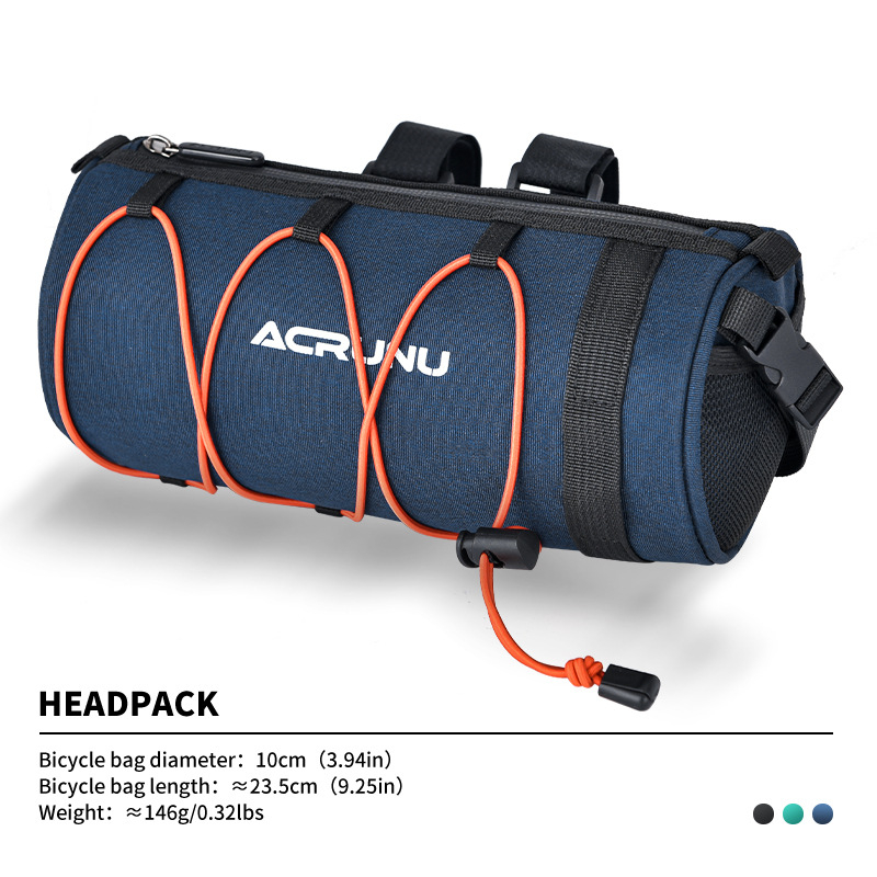 ACRUNU Predný rámový vak na bicykel, 2L, nepremokavý, 900D nylon, 150 g, pre horské a cestné bicykle