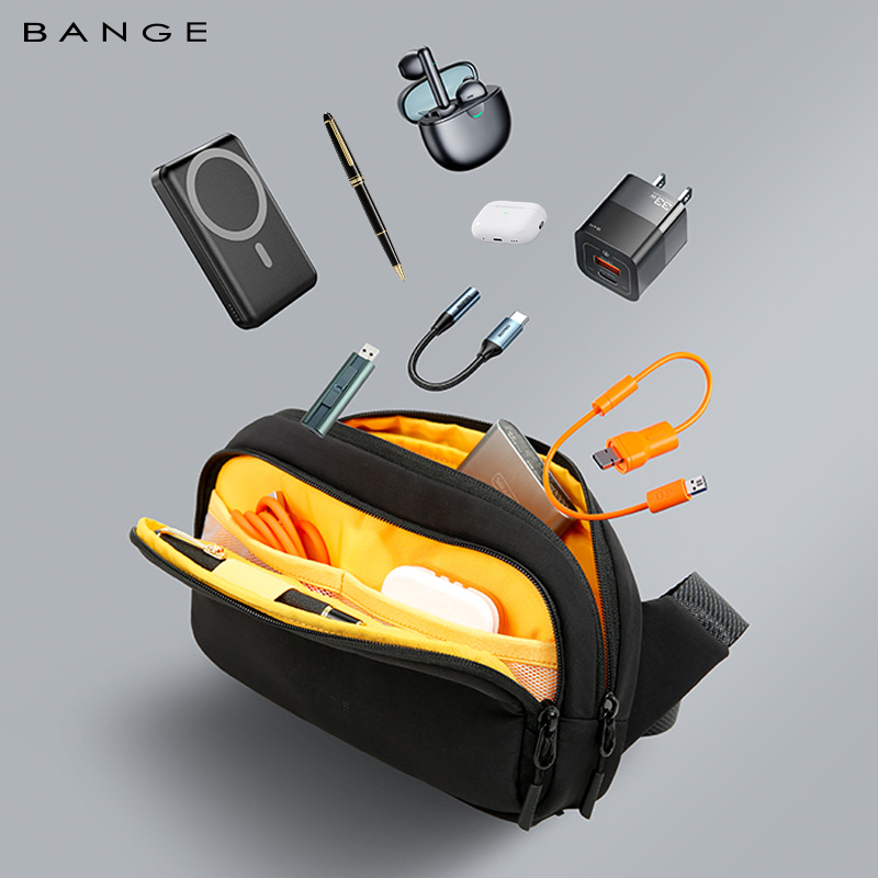 Vyriška crossbody rankinė iš Oxford audinio, kvėpuojanti, verslo elitės stilius, poliesterio pamušalas, pavasaris 2025