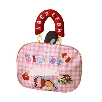 Prenosná visacia taška do auta, Oxford látka, roztomilý kreslený štýl, viacúčelový organizér na cestovanie, stolný a spálňový úložný priestor