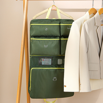 Visiaca taška na skladovanie – Taška na oblečenie, v štýle ručnej tašky, polyester, veľká kapacita, viacúčelová