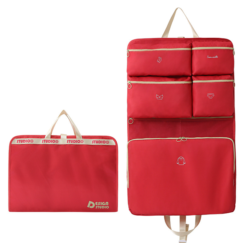 Visiaca taška na skladovanie – Taška na oblečenie, v štýle ručnej tašky, polyester, veľká kapacita, viacúčelová