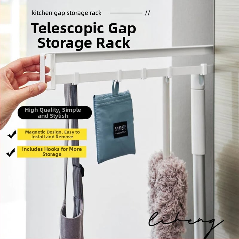 Constantity Železný Rozťahovací Držiak do Skrine – Moderný Minimalizmus, Viac ako Tri Háčiky, Nosnosť 1–3 kg