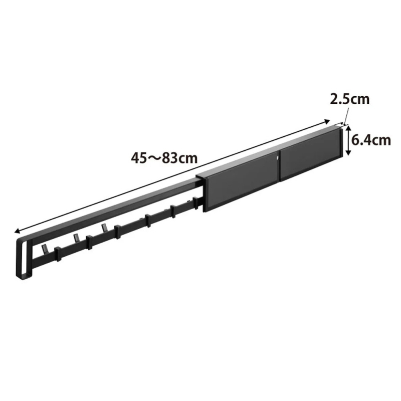 Constantity Železný Rozťahovací Držiak do Skrine – Moderný Minimalizmus, Viac ako Tri Háčiky, Nosnosť 1–3 kg
