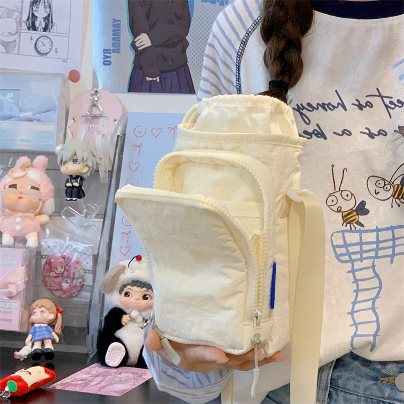 Nylonová cez rameno taška na telefón pre voľný čas a cestovanie, so zipsom a vnútornými priečinkami