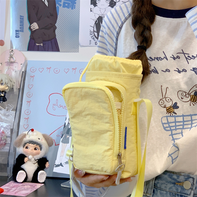 Nylonová cez rameno taška na telefón pre voľný čas a cestovanie, so zipsom a vnútornými priečinkami