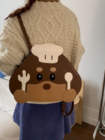 Rucsac PU pentru utilizare zilnică, impermeabil și rezistent la uzură, închidere cu fermoar, căptușeală din poliester