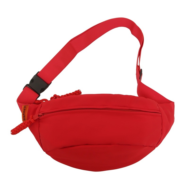 Pásová taška na zips, Oxford látka, nylonová podšívka, vrecko na ID, široký ramenný pás, mestský jednoduchý štýl