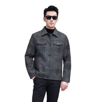 Pánska PU kožená bunda, korejský štýl, golier lapel, jednofarebné zapínanie, voľný strih, polyesterová podšívka, jarný casual, patch vrecká