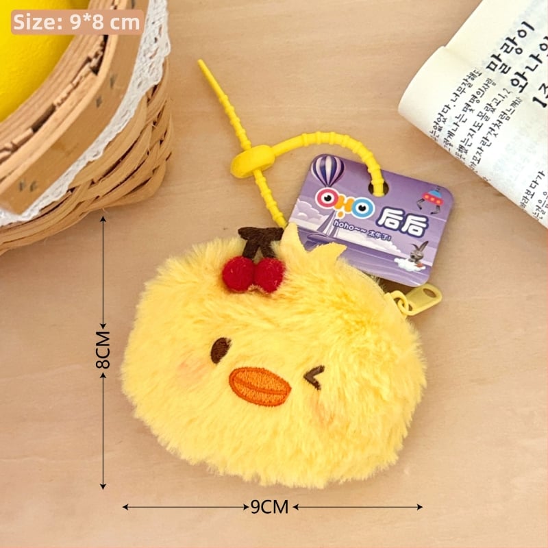 Mincovník z plyšu, kreslený vzor, neformálny cestovný štýl, 1 sklad, hmotnosť 14 g