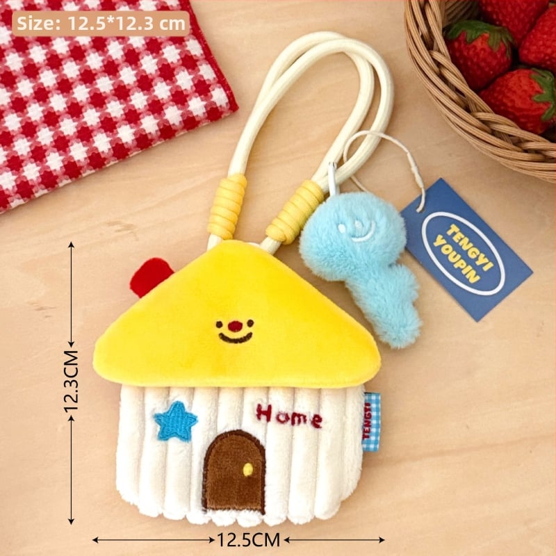 Mincovník z plyšu, kreslený vzor, neformálny cestovný štýl, 1 sklad, hmotnosť 14 g