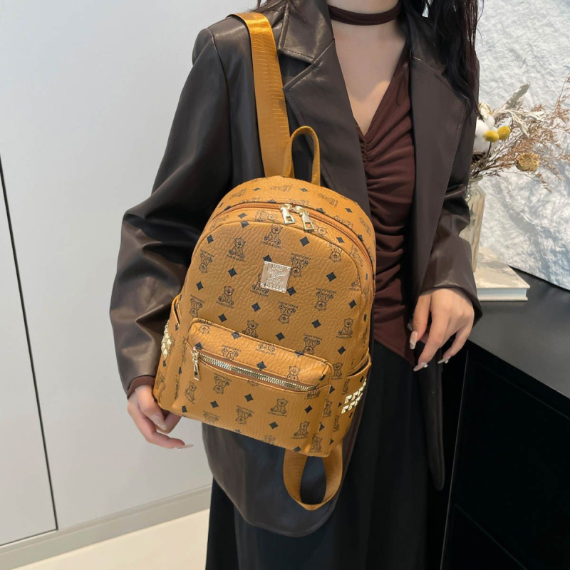 Rucsac casual pentru femei din poliester, impermeabil, căptușeală PVC, lansare primăvară 2025