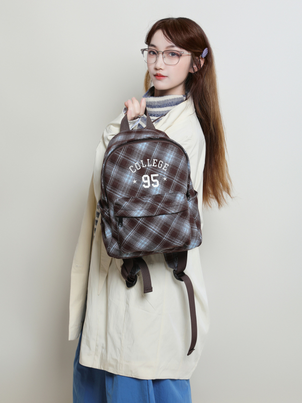 Rucsac din pânză – stil proaspăt și dulce, material: pânză, închidere cu fermoar, căptușeală poliester, buzunar ascuns cu fermoar, buzunar exterior tip patch