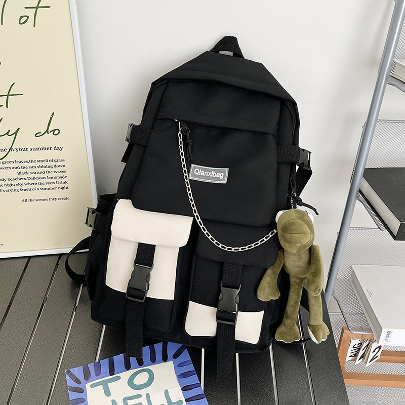 Rucsac unisex din Oxford Cloth, capacitate 20–35 L, curea de umăr curbată, culoare solidă, căptușeală din canvas
