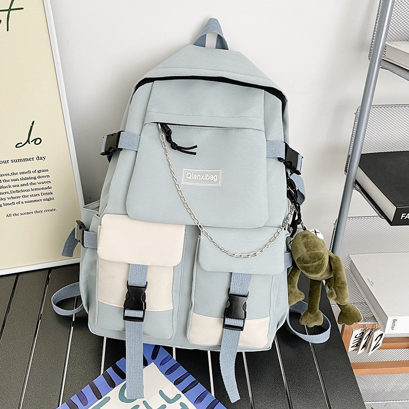Rucsac unisex din Oxford Cloth, capacitate 20–35 L, curea de umăr curbată, culoare solidă, căptușeală din canvas