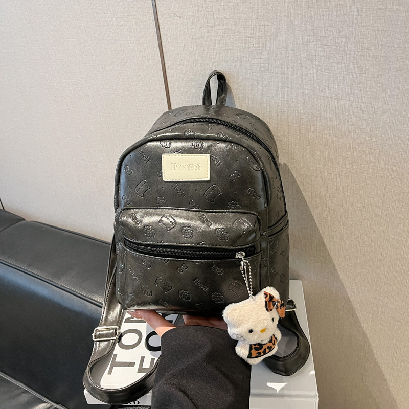 Rucsac PU urban minimalist, capacitate mare, închidere cu fermoar, buzunar pentru telefon, rezistent la uzură