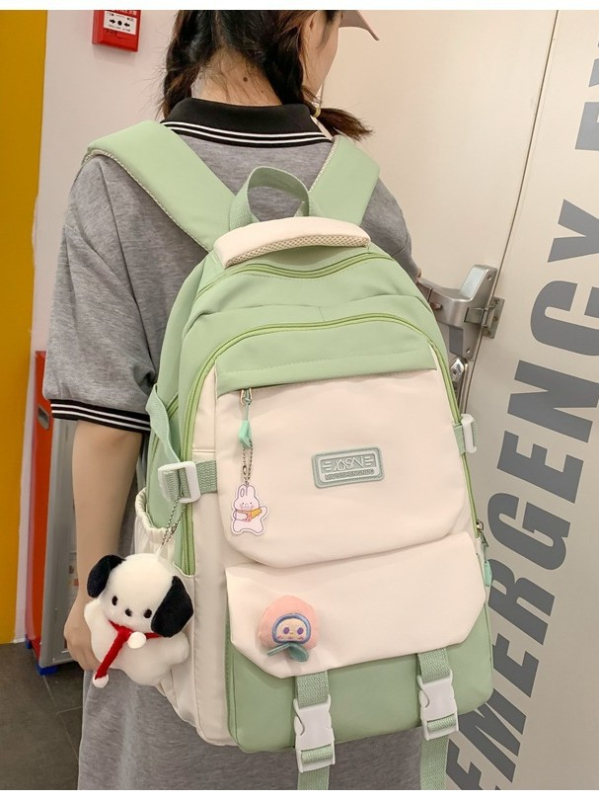 Ruksak u kampus stilu s velikim kapacitetom za učenike srednjih škola i gimnazije, unisex, najlon, prozračan i vodootporan, s jastucima na naramenicama