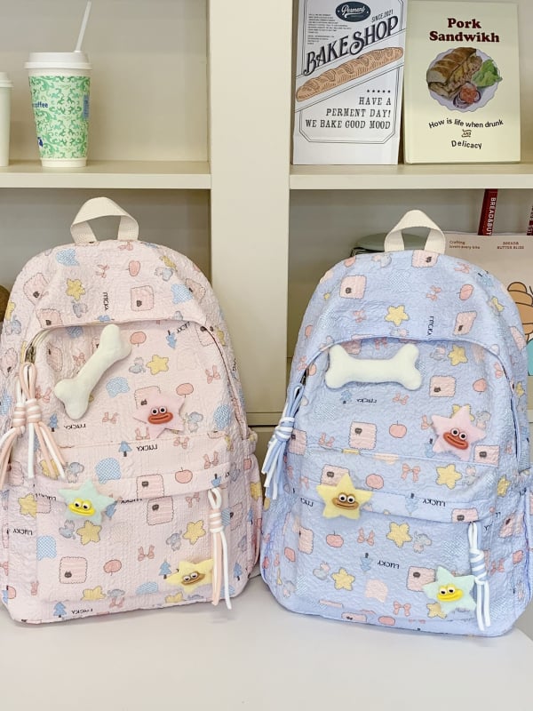 Rucsac Bodai Unisex din Oxford, bretele cu pernă de aer, model geometric, reduce povara
