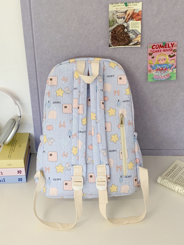 Rucsac Bodai Unisex din Oxford, bretele cu pernă de aer, model geometric, reduce povara