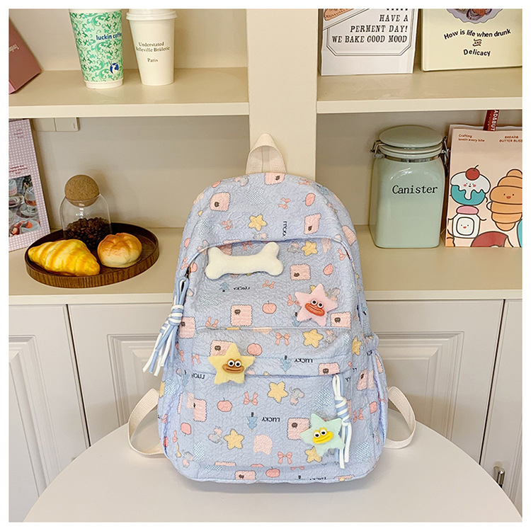 Rucsac Bodai Unisex din Oxford, bretele cu pernă de aer, model geometric, reduce povara