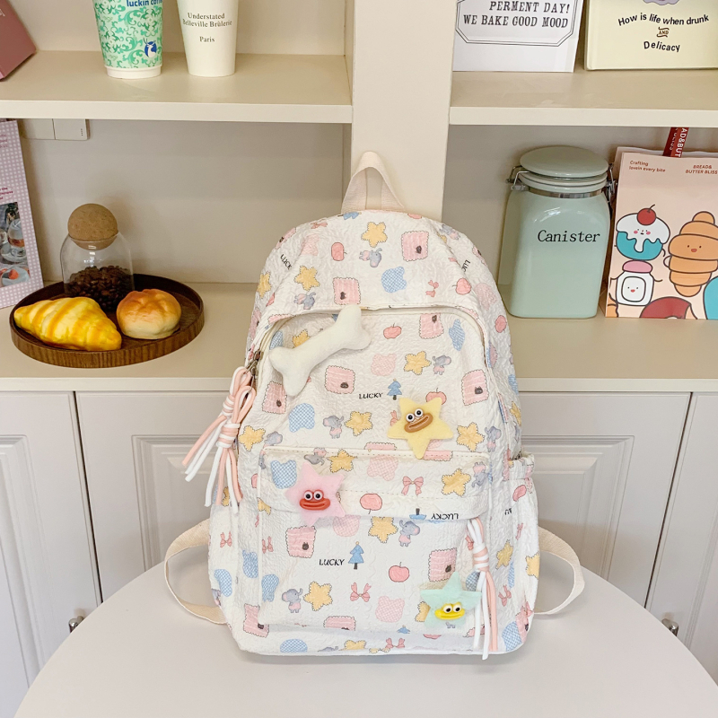 Rucsac Bodai Unisex din Oxford, bretele cu pernă de aer, model geometric, reduce povara