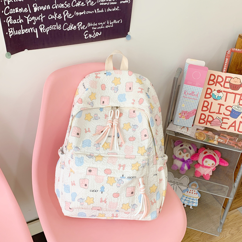 Rucsac Bodai Unisex din Oxford, bretele cu pernă de aer, model geometric, reduce povara
