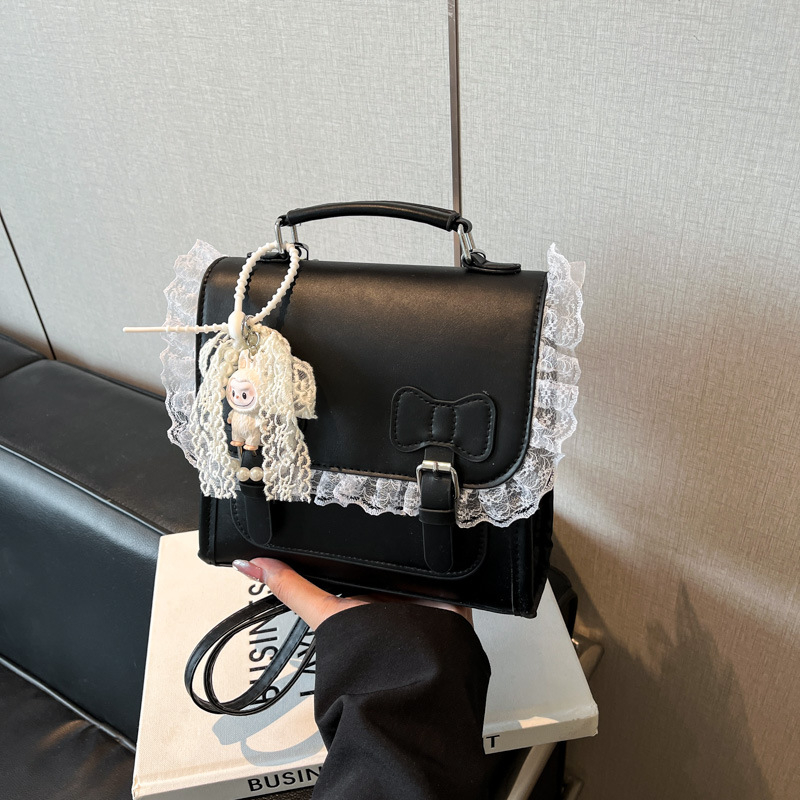 Rucsac în stil colegial pentru femei, piele PU, căptușeală din piele sintetică, închidere cu capac, buzunar pentru telefon, primăvara 2025