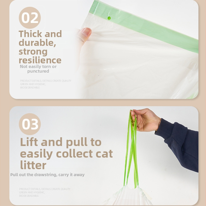 Vienreizējās lietošanas kaķa smilšu kastes maisiņš, rulļa tipa, nav importēts, bez starptautiskas piegādes