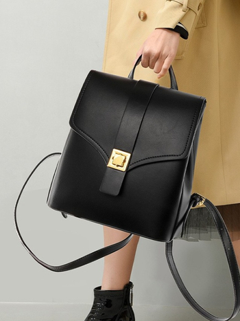 Rucsac | Material PU | Primăvara 2025 | Capacitate mare | Rezistent la apă | Închidere cu clapă