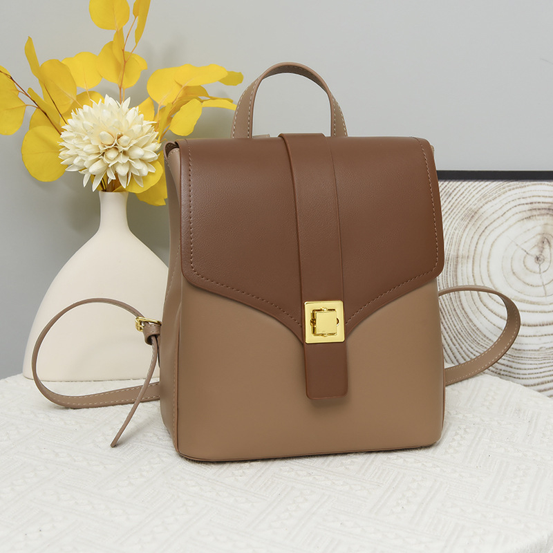 Rucsac | Material PU | Primăvara 2025 | Capacitate mare | Rezistent la apă | Închidere cu clapă