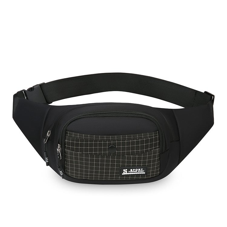 Viacvrstvová cez telo taška na pás, nepremokavý nylon, ultra ľahká, rozšíriteľná, pojme 8-palcový tablet