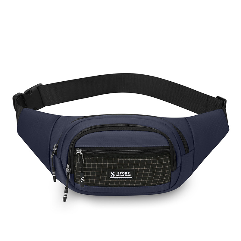 Viacvrstvová cez telo taška na pás, nepremokavý nylon, ultra ľahká, rozšíriteľná, pojme 8-palcový tablet