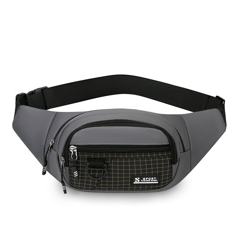 Viacvrstvová cez telo taška na pás, nepremokavý nylon, ultra ľahká, rozšíriteľná, pojme 8-palcový tablet