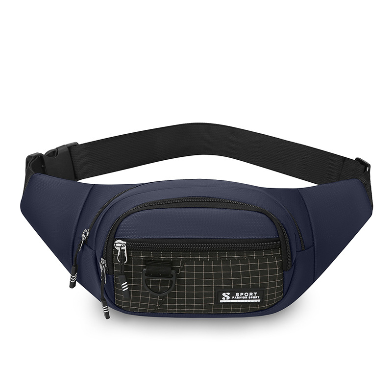 Viacvrstvová cez telo taška na pás, nepremokavý nylon, ultra ľahká, rozšíriteľná, pojme 8-palcový tablet