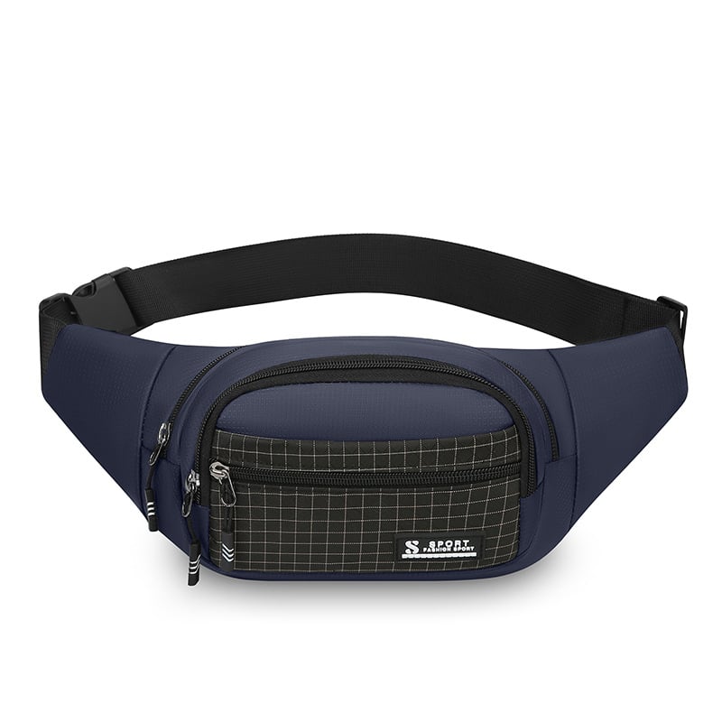 Viacvrstvová cez telo taška na pás, nepremokavý nylon, ultra ľahká, rozšíriteľná, pojme 8-palcový tablet