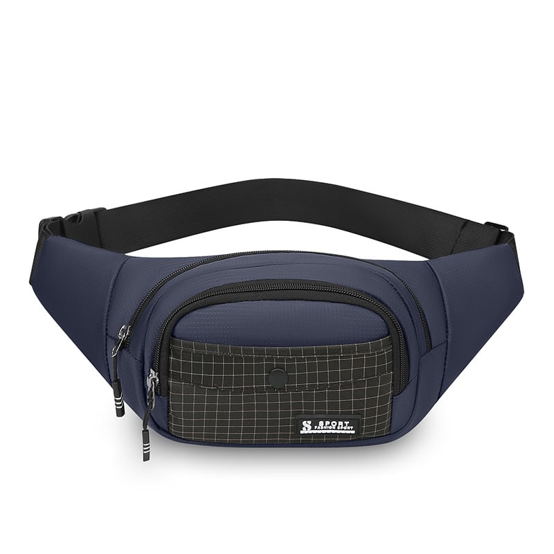 Viacvrstvová cez telo taška na pás, nepremokavý nylon, ultra ľahká, rozšíriteľná, pojme 8-palcový tablet