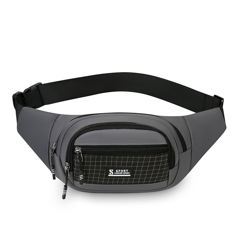 Viacvrstvová cez telo taška na pás, nepremokavý nylon, ultra ľahká, rozšíriteľná, pojme 8-palcový tablet