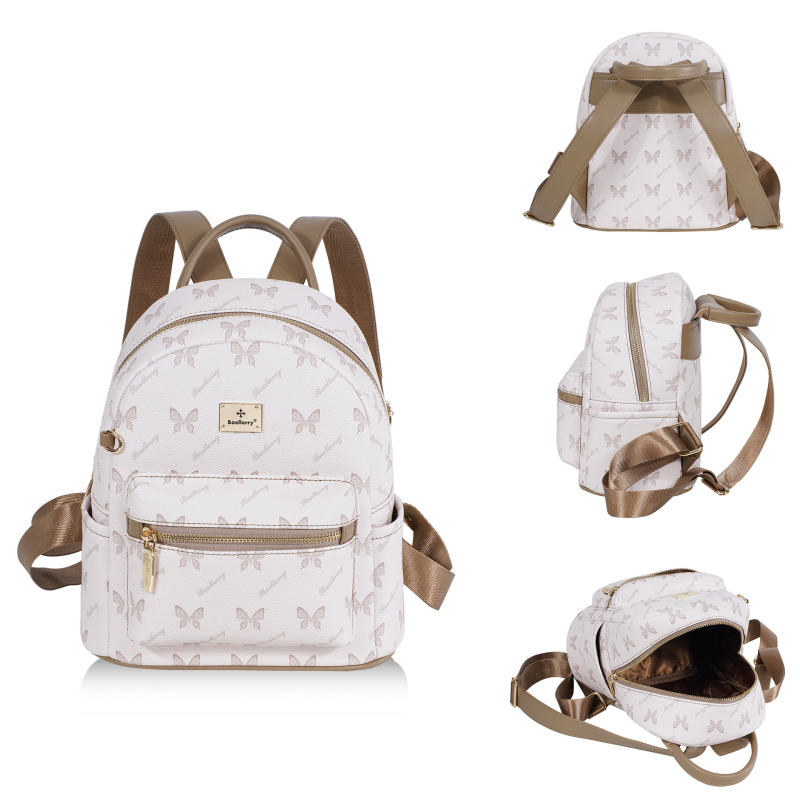 Baellerry rucsac femei din PU - stil casual, închidere cu fermoar, buzunare interioare, impermeabil și anti-furt