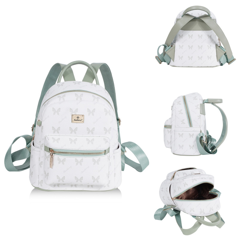 Baellerry rucsac femei din PU - stil casual, închidere cu fermoar, buzunare interioare, impermeabil și anti-furt