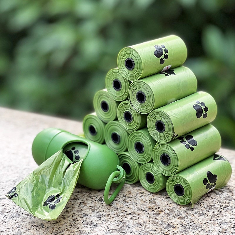 Biologicky rozložiteľné vrecká na psie výkaly, rolkové, hrubé, jednorazové CS005