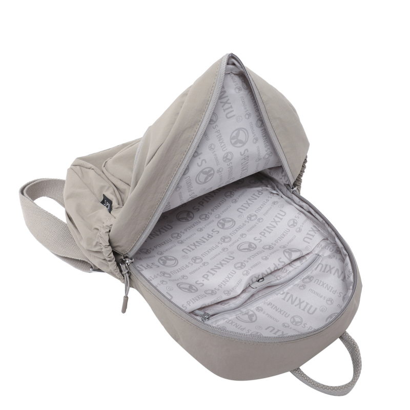 Rucsac pentru femei din nylon, cu buzunar pentru laptop, căptușeală poliester, închidere cu fermoar, compartiment suplimentar