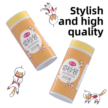 Vrecká na odpadky z mačacej toalety, zosilnené, kontinuálny kotúč, HDPE/LDPE, vhodné pre inteligentné automatické mačacie WC