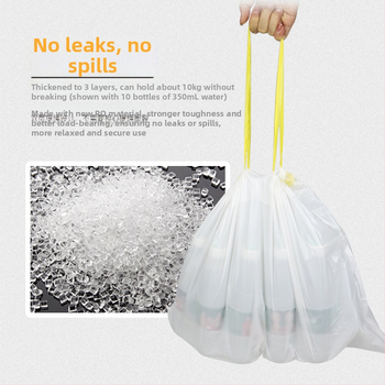 Mačací vrecko na toaletu, rolový typ, hrubý PE, so sťahovacím uzáverom