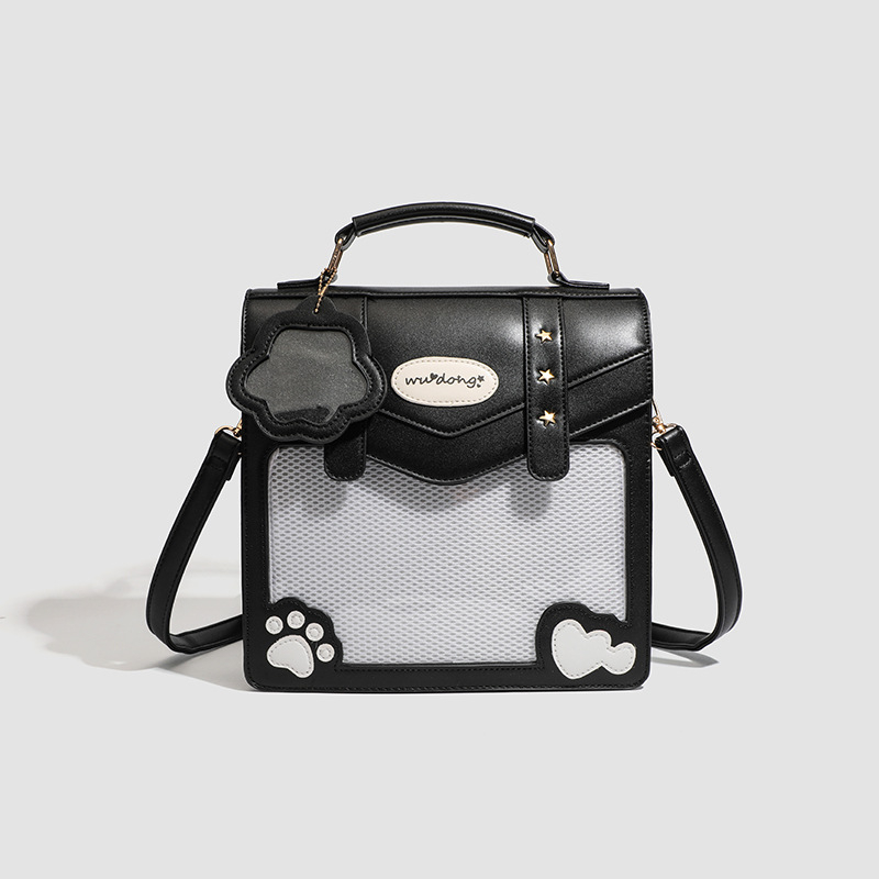 Crossbody torba od PU, unutarnja kartično ID džep, 3D vanjski dizajn, zatvaranje s poklopcem, svakodnevna upotreba