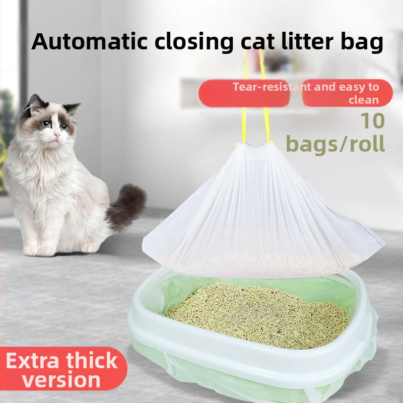 Veľké jednorazové tašky na mačací záchod - rolované, PE materiál, hrubé